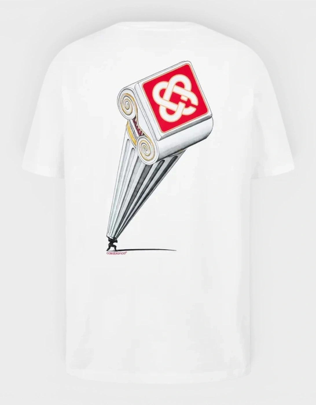Leaning Column Printed T-Shirt White