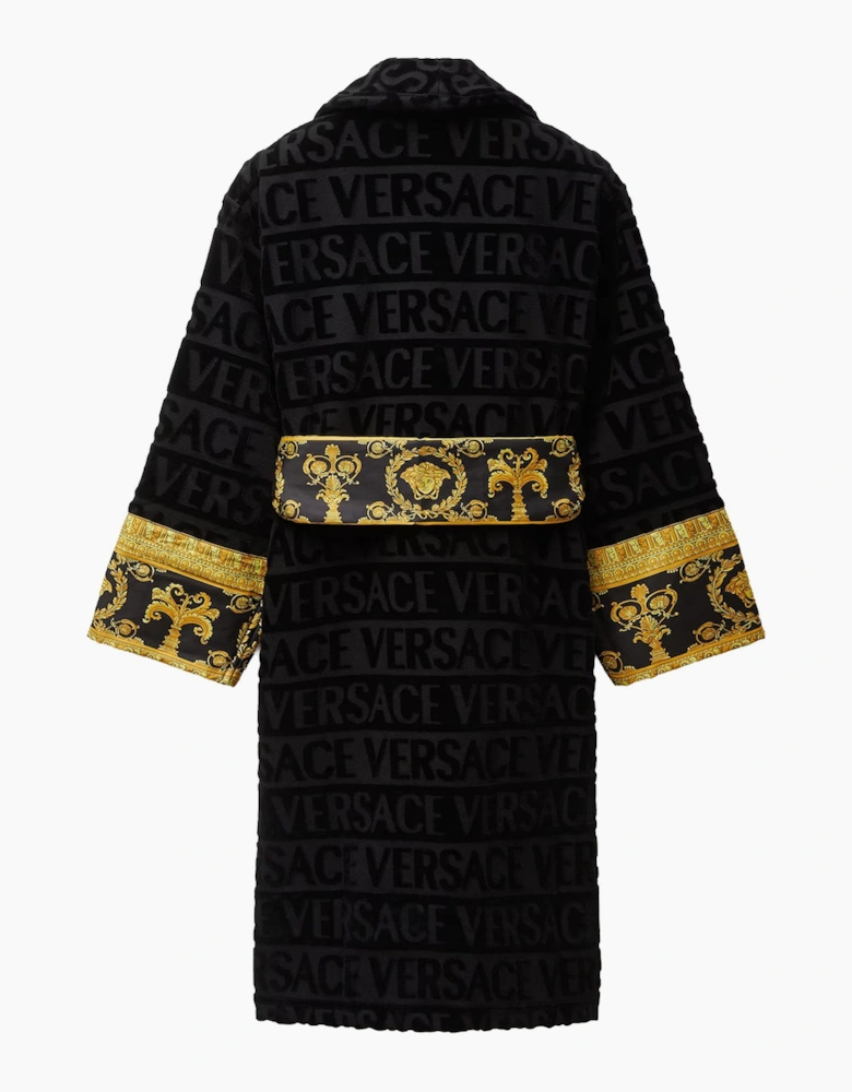 Versace Cotton Bathrobe Black