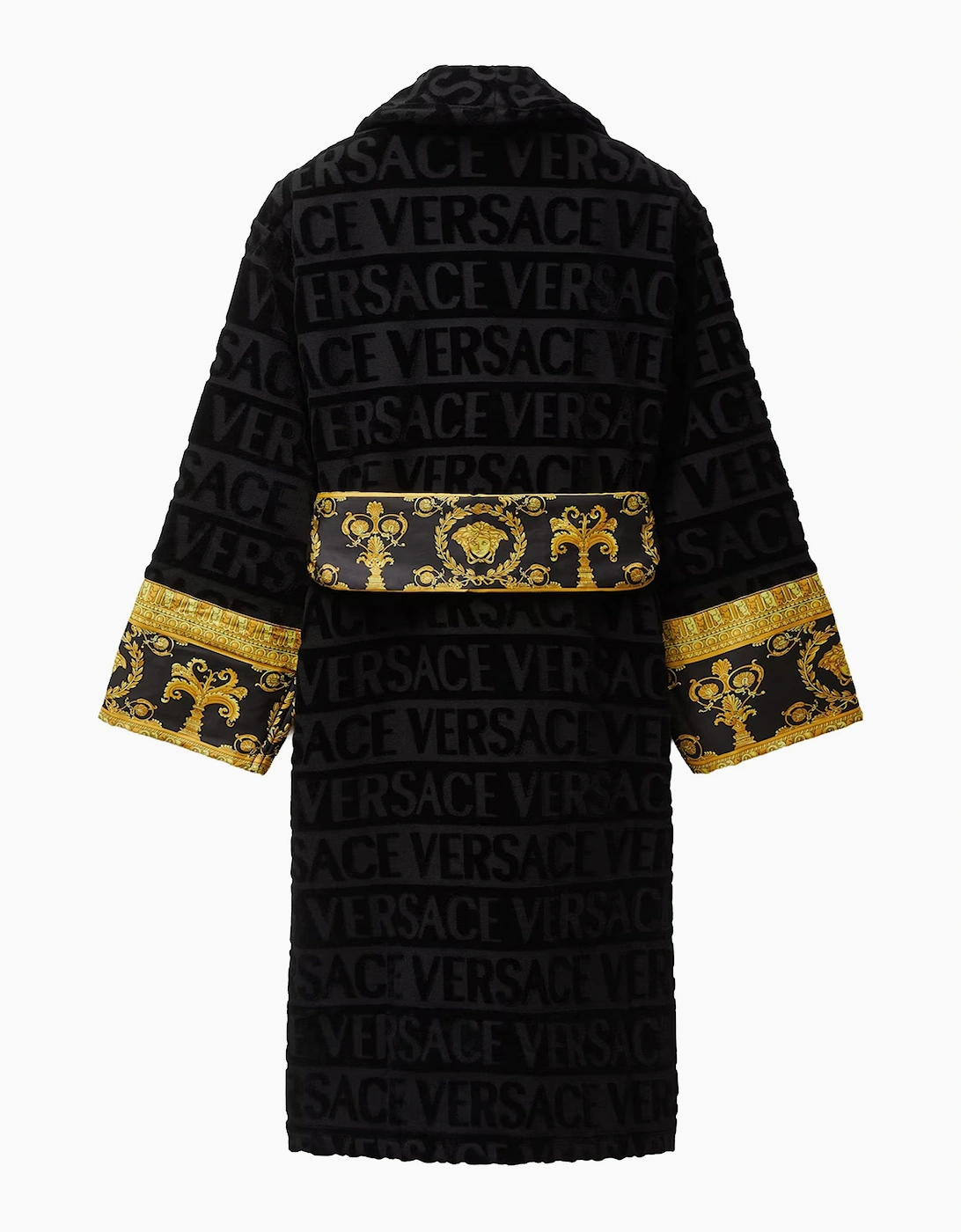 Versace Cotton Bathrobe Black