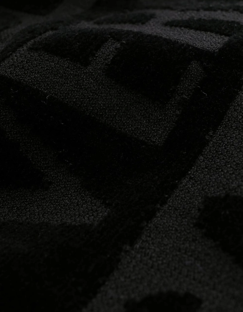 Versace Allover Bathrobe Cotton Black