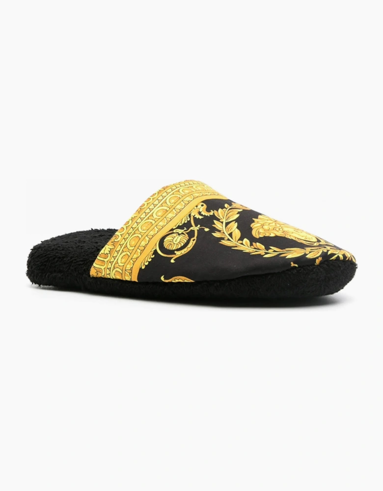 I Heart Baroque Bath Slippers Black