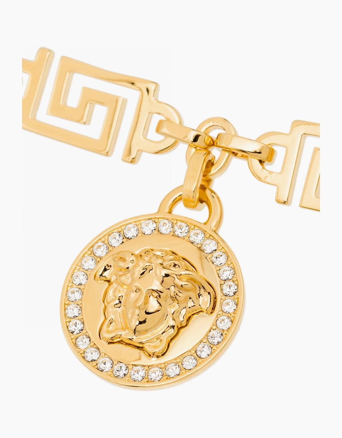 Medusa Charm Rolo Chain Bracelet Gold
