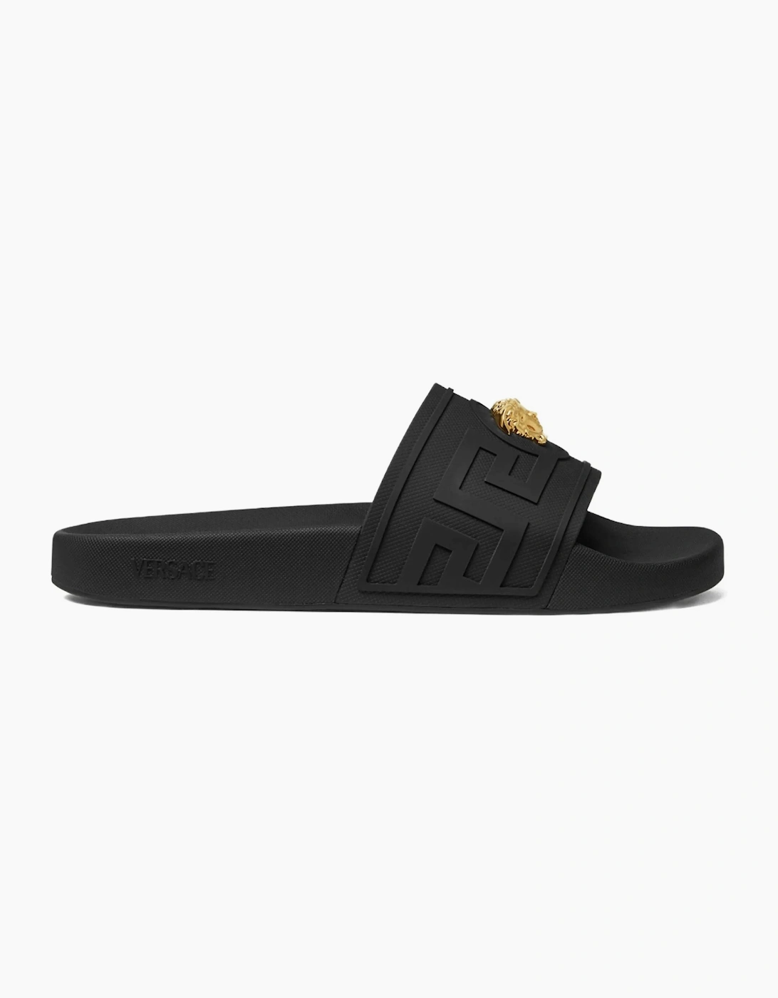 Versace Men's Black Medusa Sliders - Size 11