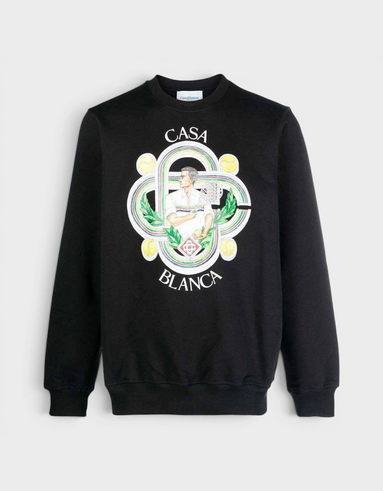 Printed Sweatshirt Le Joueur Black