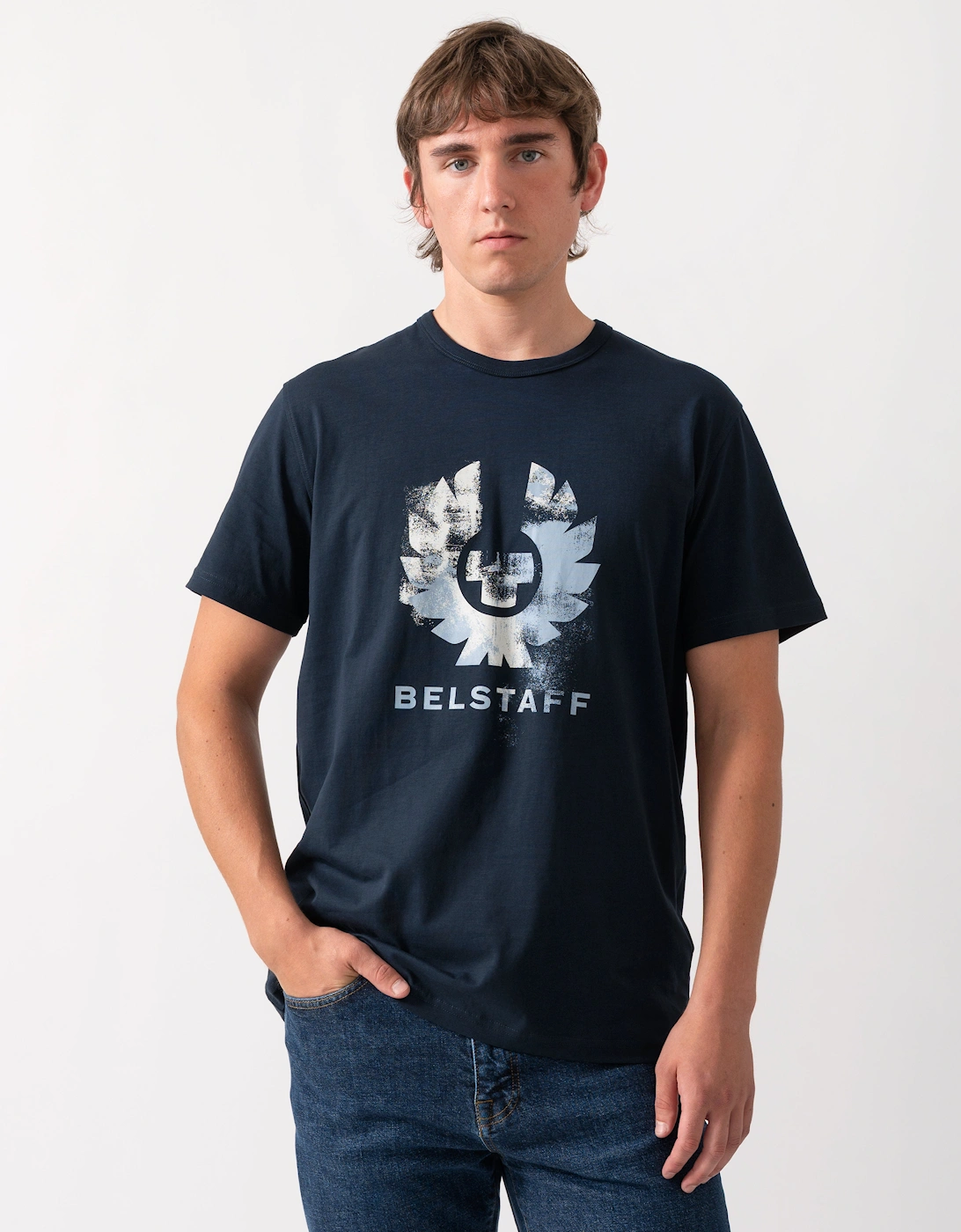 Belstaff Mens Blur T-Shirt Cotton - Dark Ink