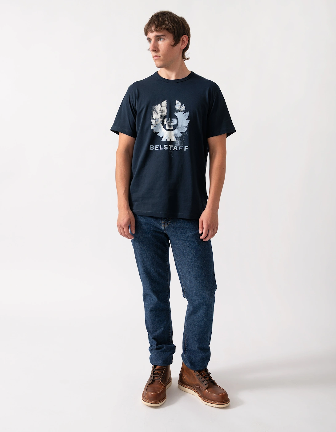 Belstaff Mens Blur T-Shirt Cotton - Dark Ink