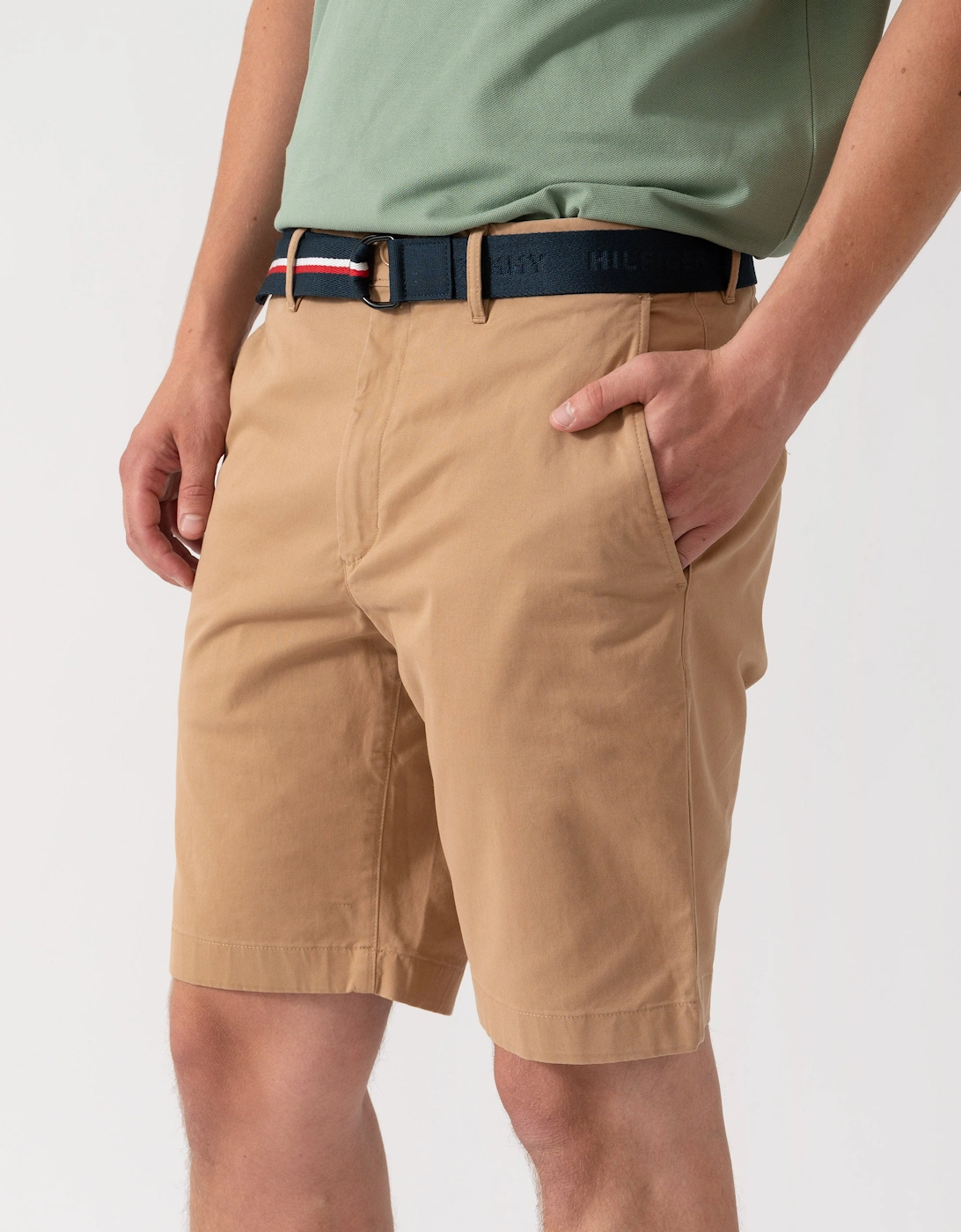 Tommy Hilfiger Denton 9.5" Essential Mens Twill Shorts - Timeless Camel