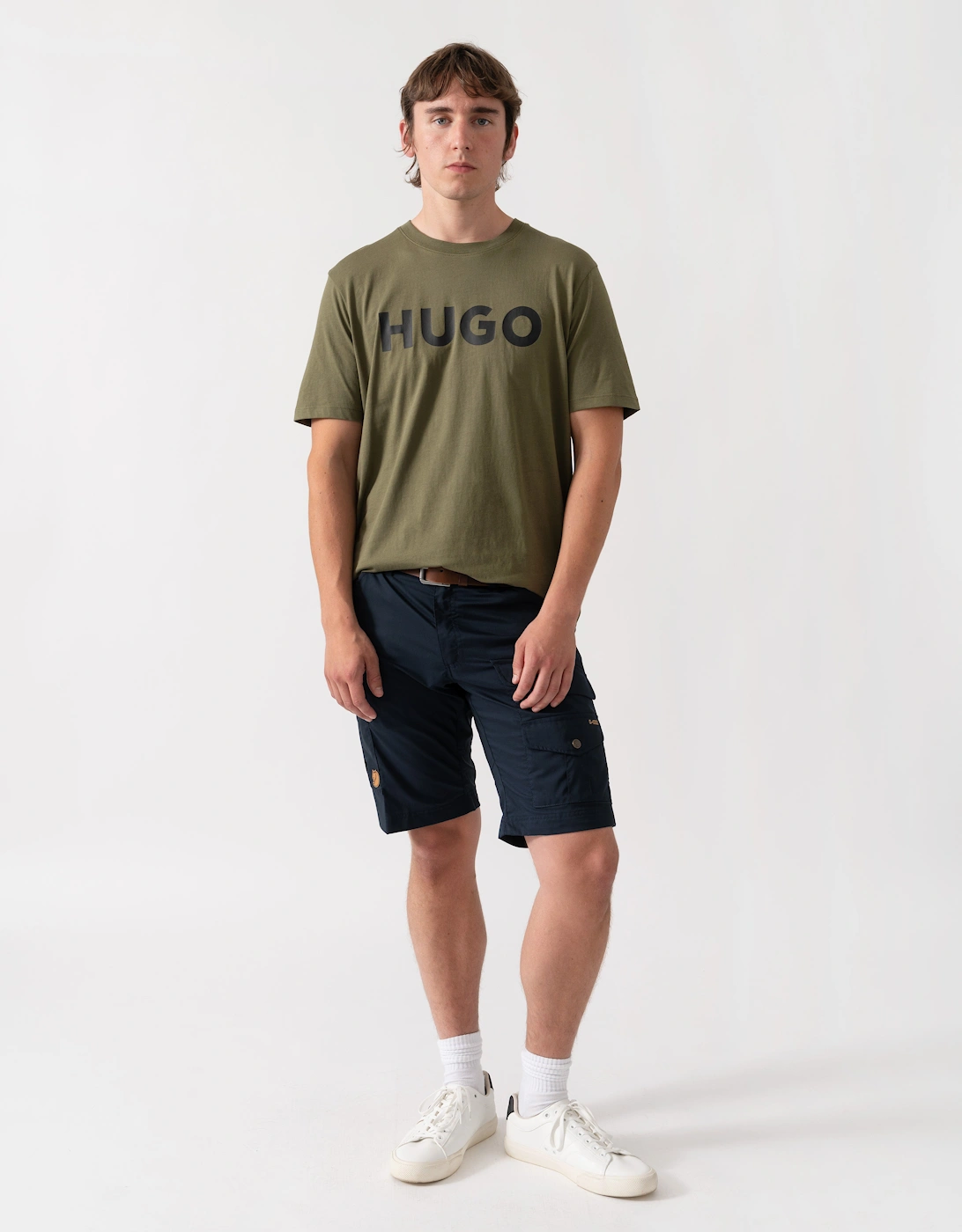 HUGO Dulivio Mens T-Shirt - Open Green 388, 4 of 3