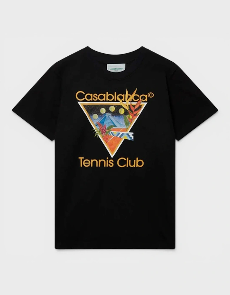 Printed T-Shirt Tennis Club Icon Black