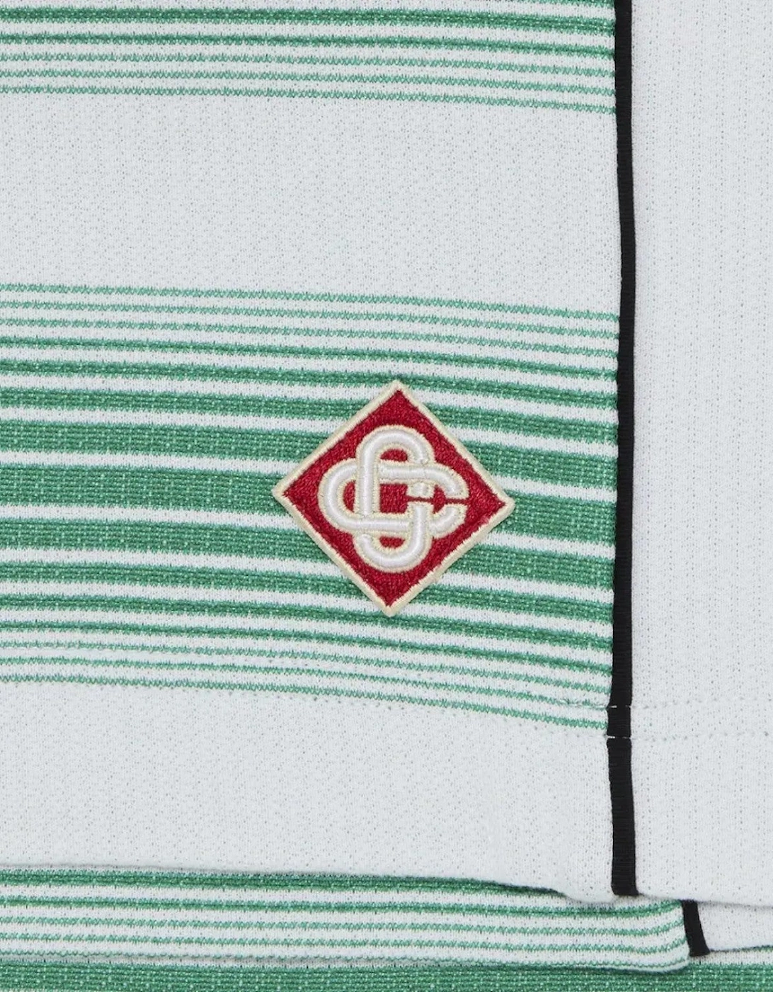 Interlock Sweatshort Gradient Stripe Green White