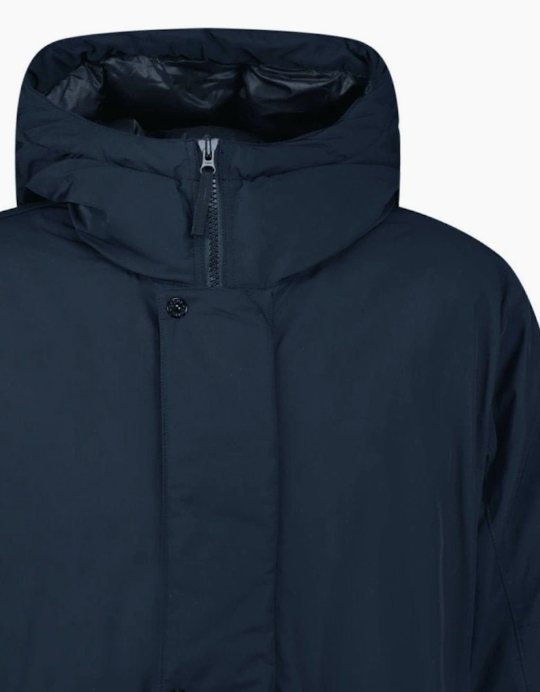 Stone Island Micro Twill Long Parka in Navy