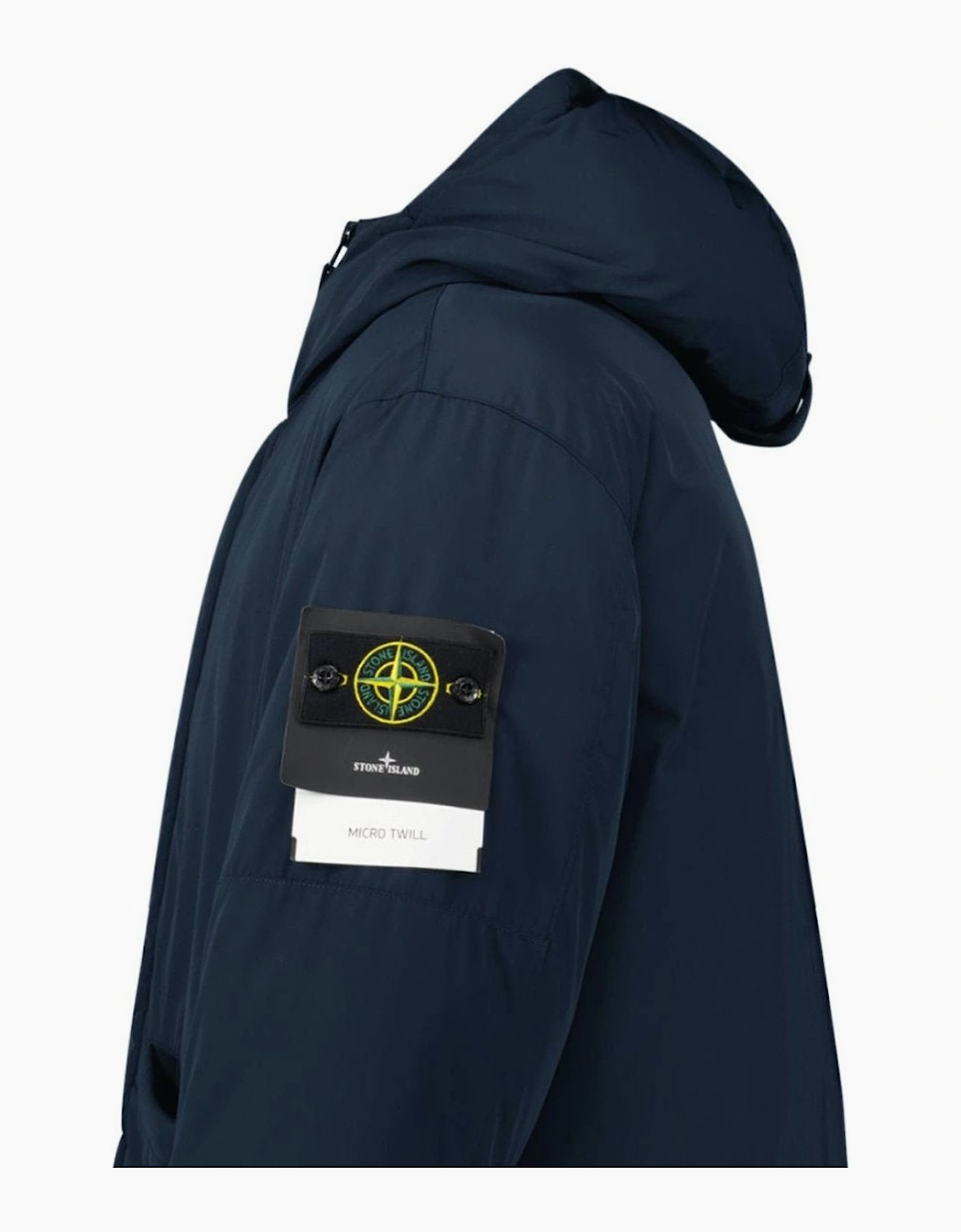 Stone Island Micro Twill Long Parka in Navy