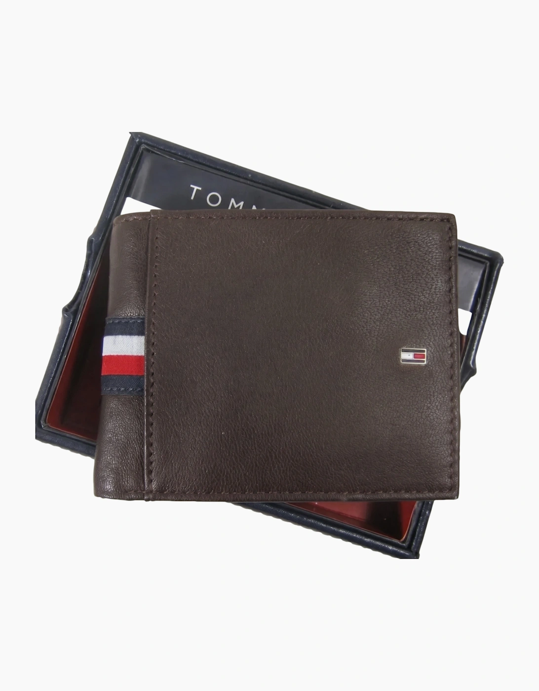 Tommy Hilfiger Mens Wallet Bifold Genuine Leather Gift Box