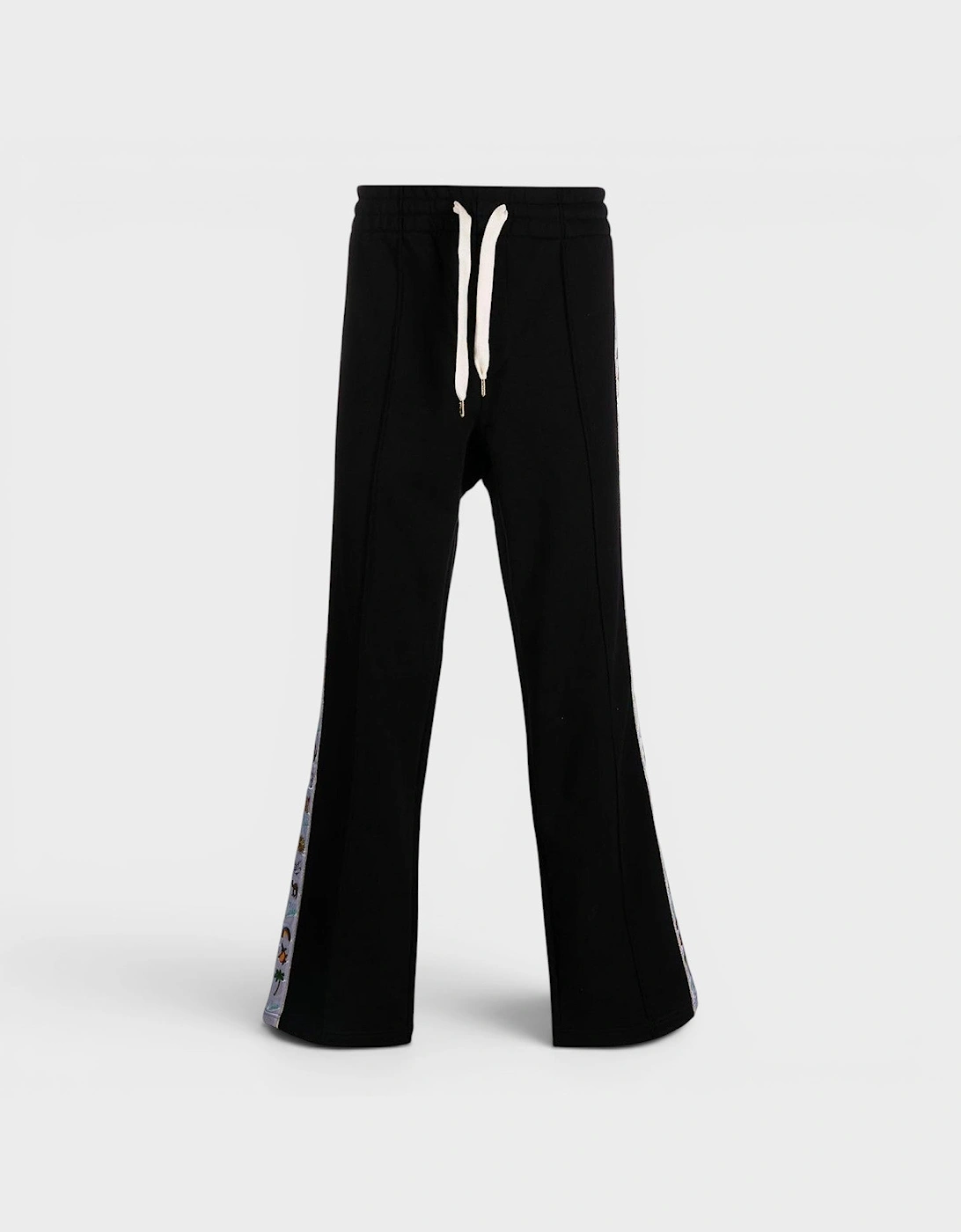 Casa Elements Embroidered Satin Tape Sweatpant Black