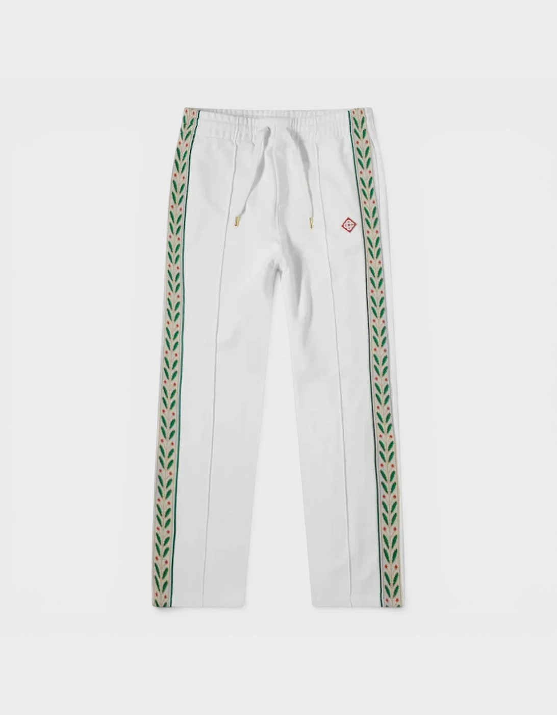 Tape Logo Panelled Sweatpants Laurel White
