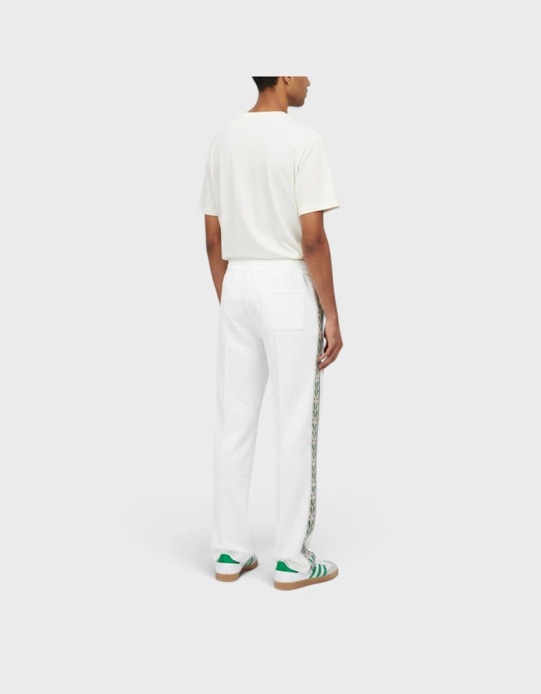 Tape Logo Panelled Sweatpants Laurel White