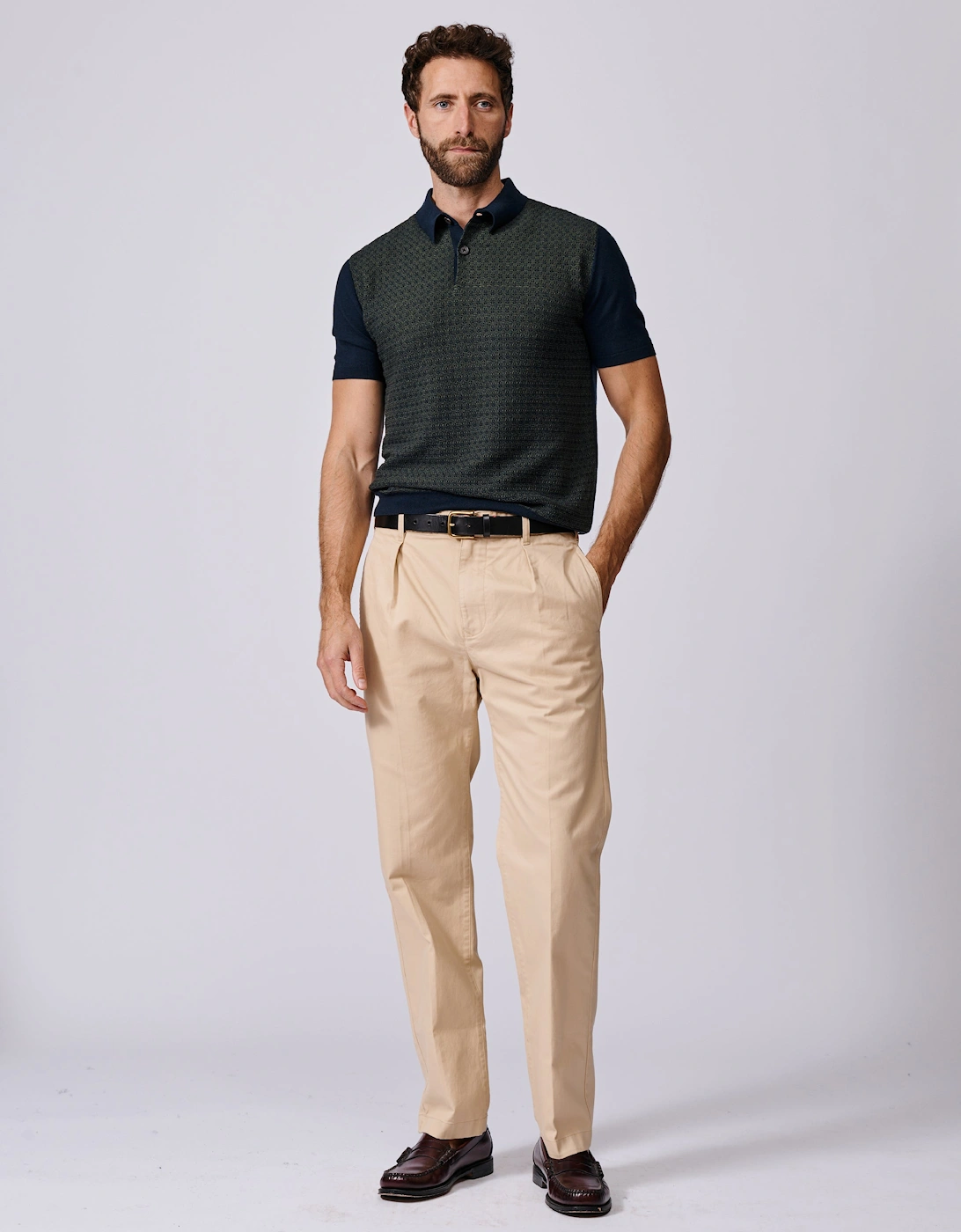 Coleridge Textured Front Polo