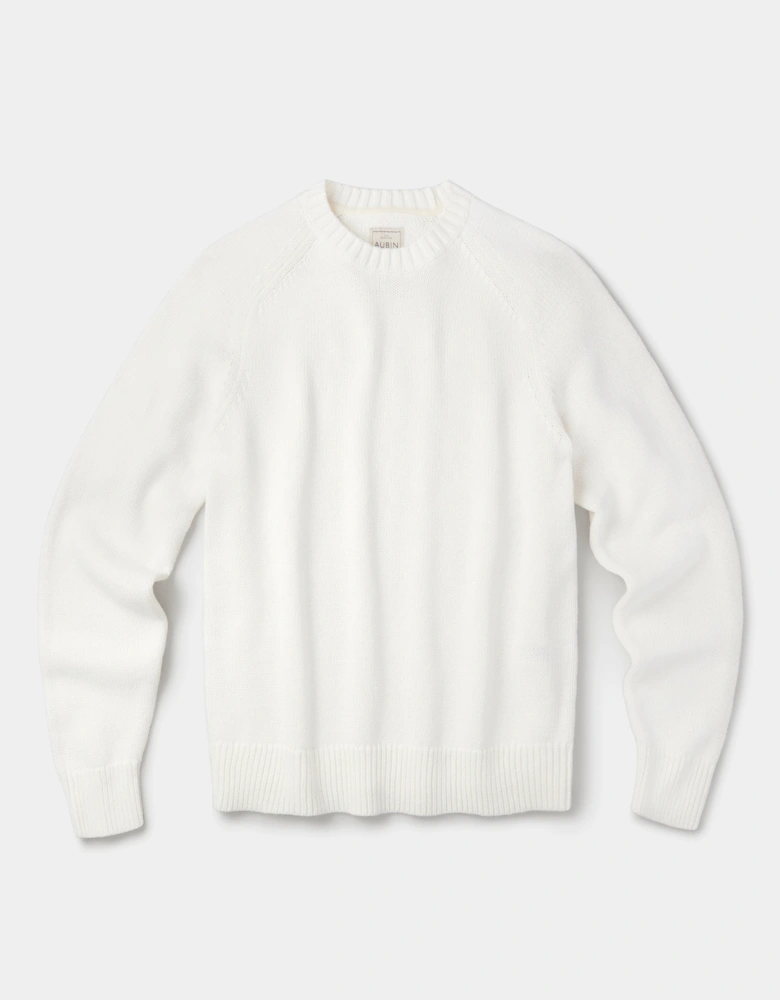 Lacey Cotton Linen Blend Crew Neck