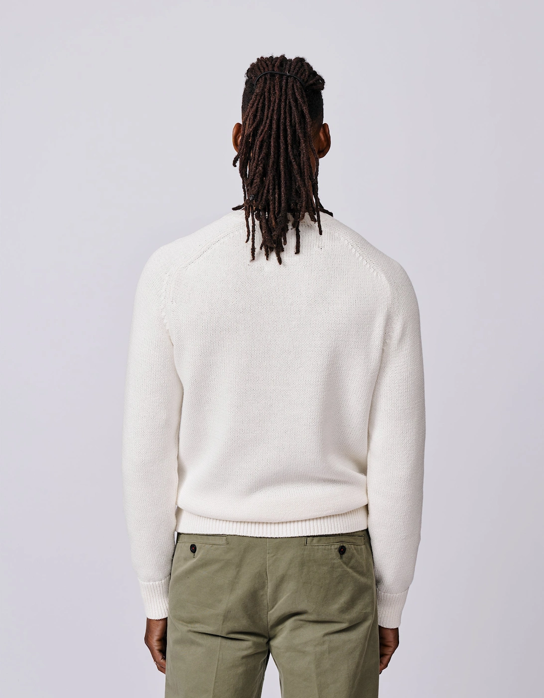 Lacey Cotton Linen Blend Crew Neck
