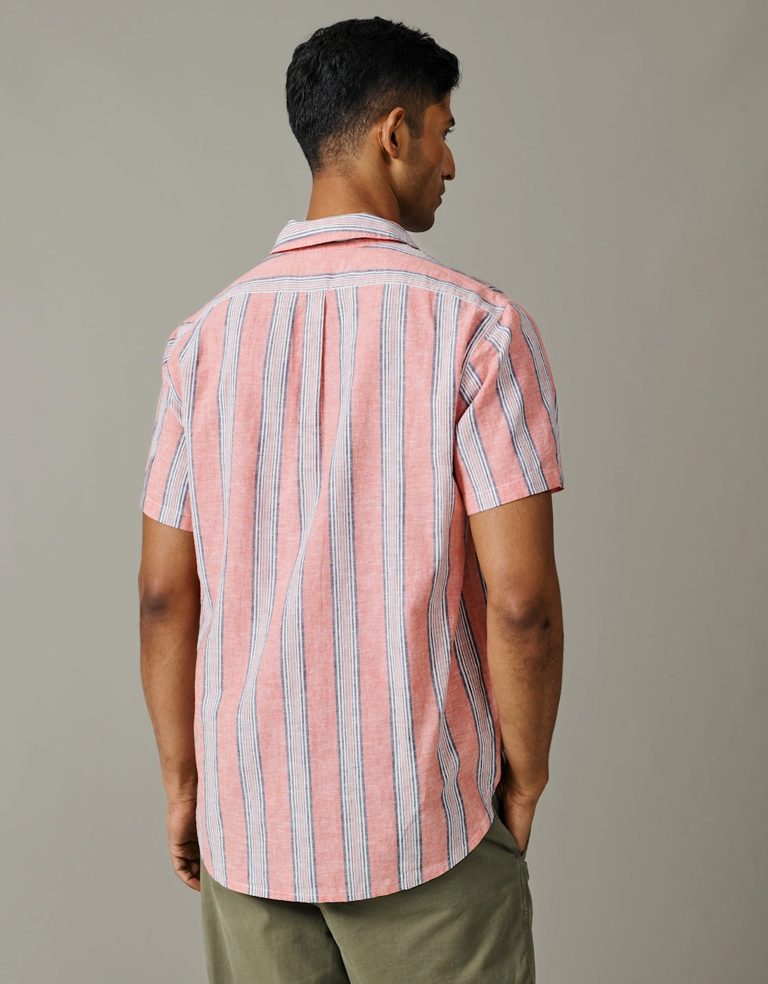 Austin Linen Blend Short Sleeved Shirt