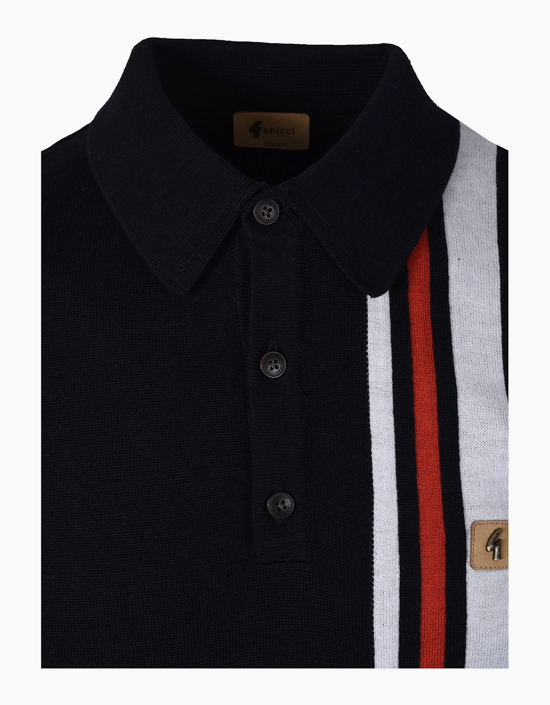 Gabicci Vintage Soda Knitted Polo Shirt Navy