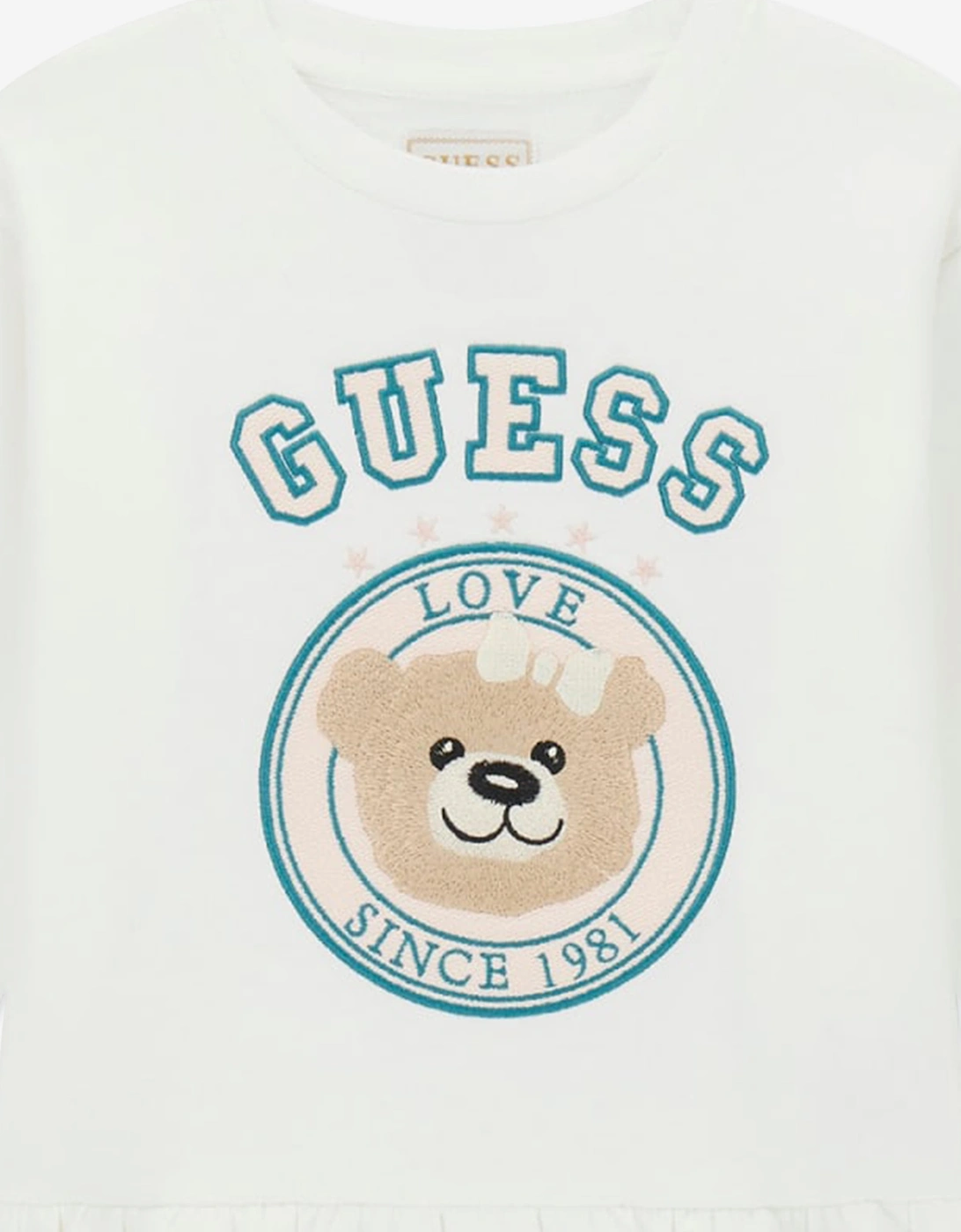 Guess Girls Bear Sweater Dress in Ivory