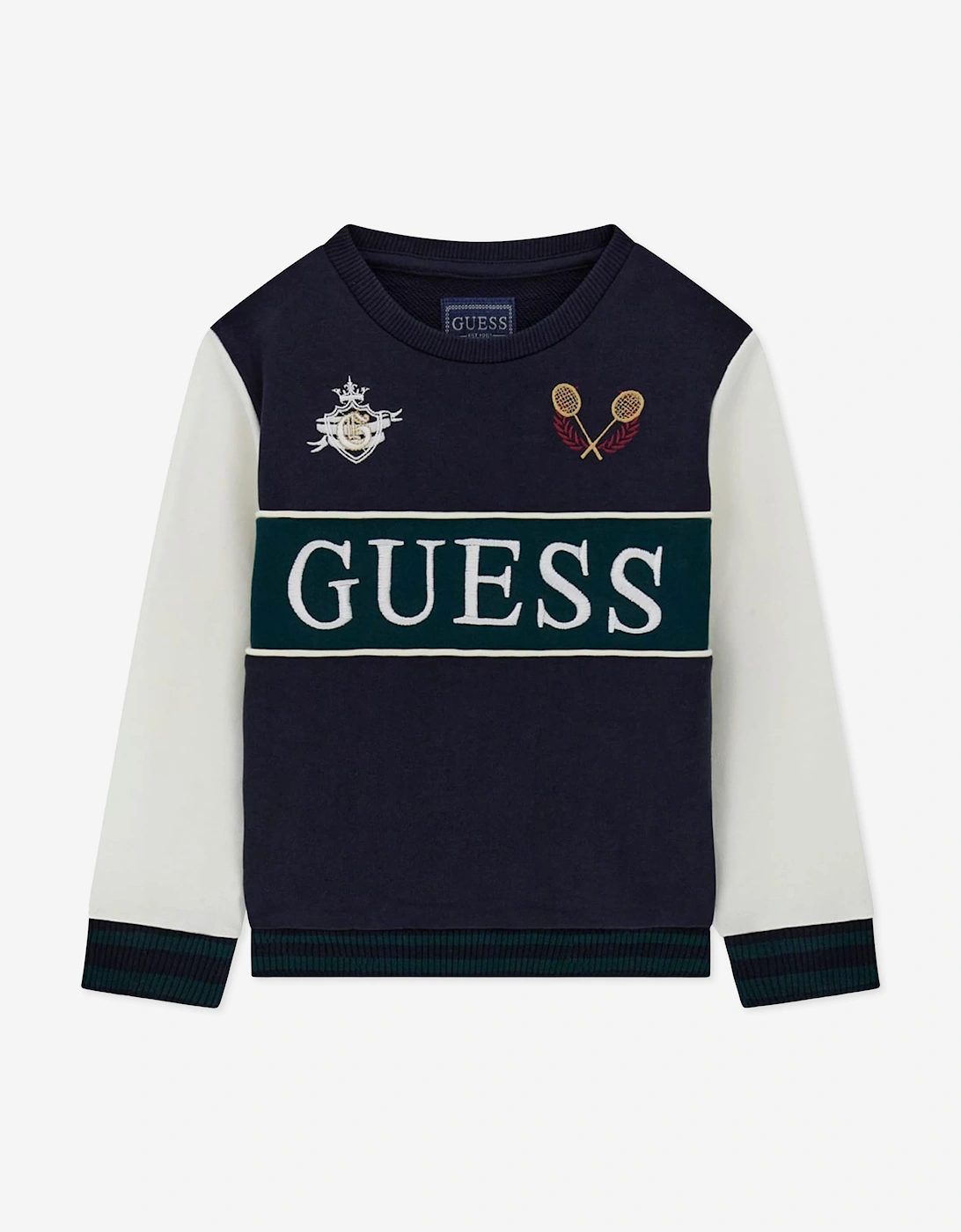 Guess Boys Logo Sweatshirt in Navy