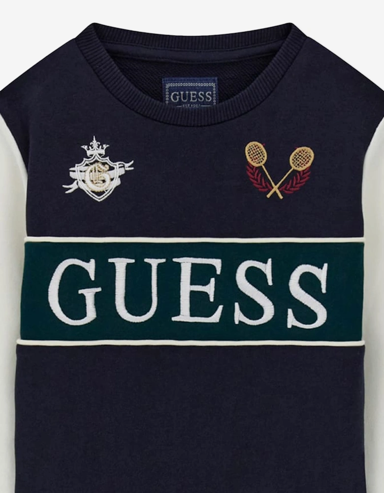 Guess Boys Logo Sweatshirt in Navy