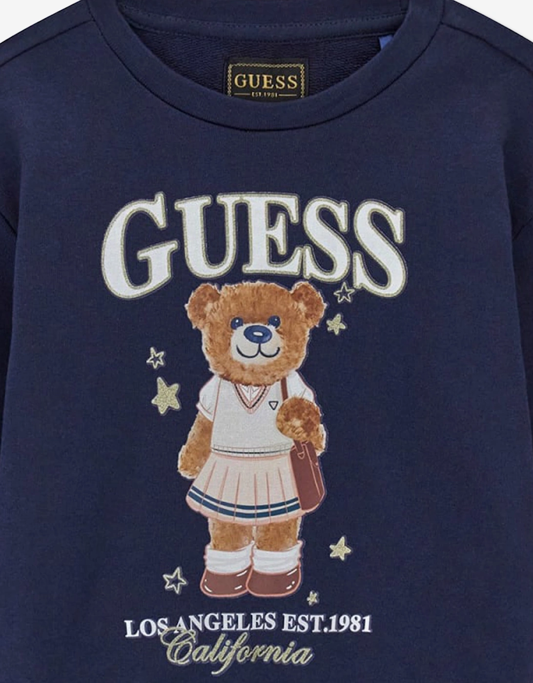 Guess Girls Bear Logo Sweatshirt in Navy