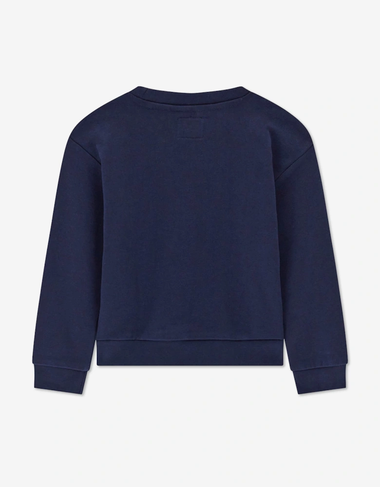 Guess Girls Bear Logo Sweatshirt in Navy