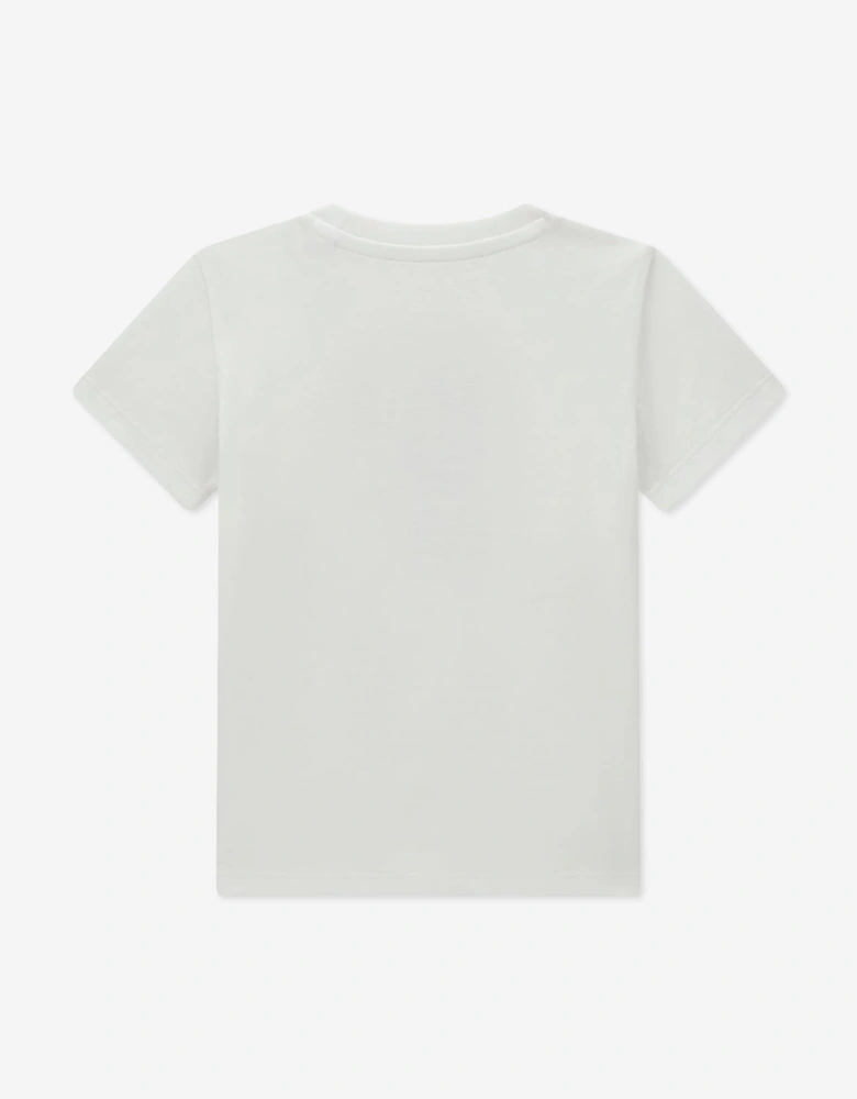 Guess Boys Bear Logo T-Shirt in White