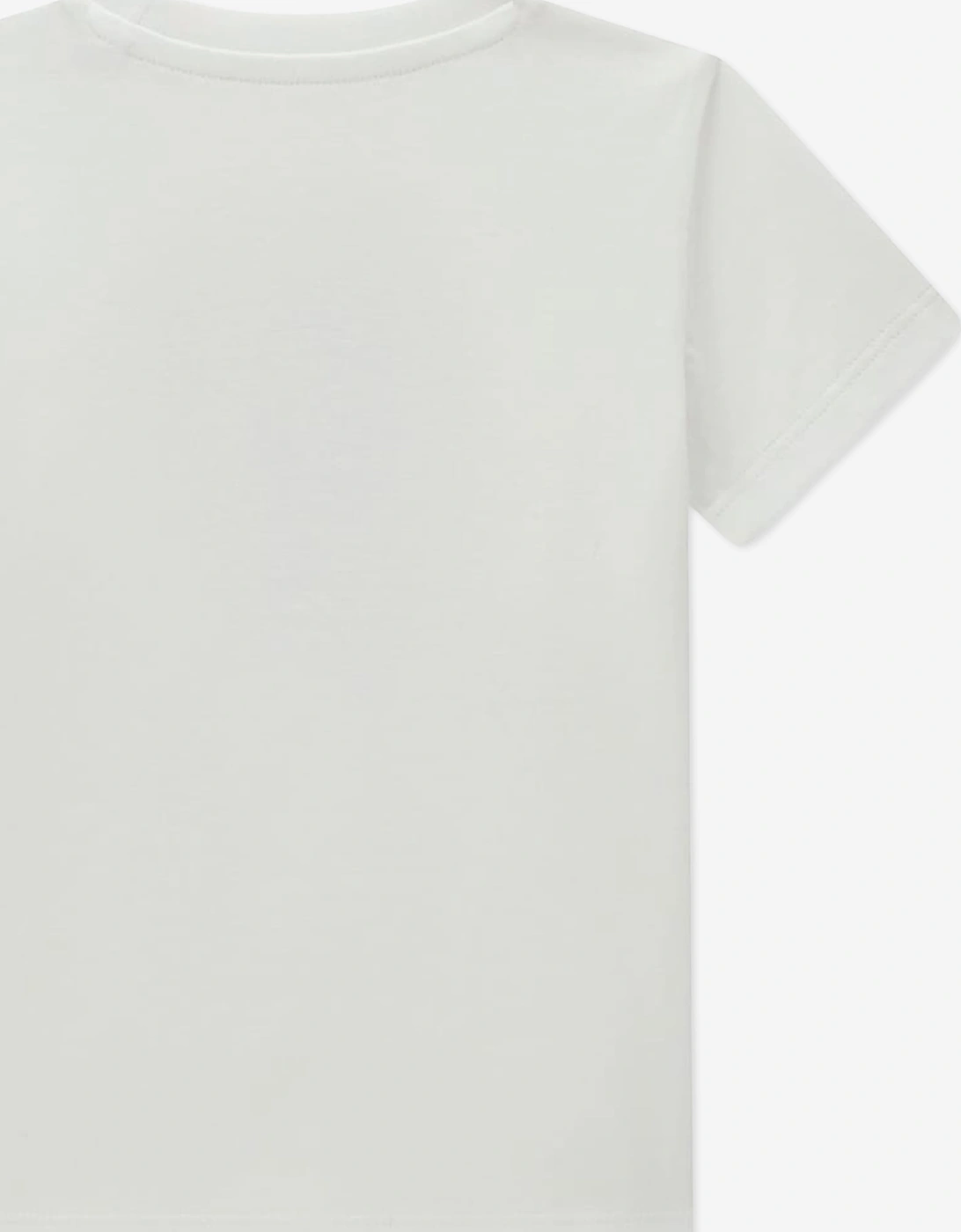 Guess Boys Bear Logo T-Shirt in White