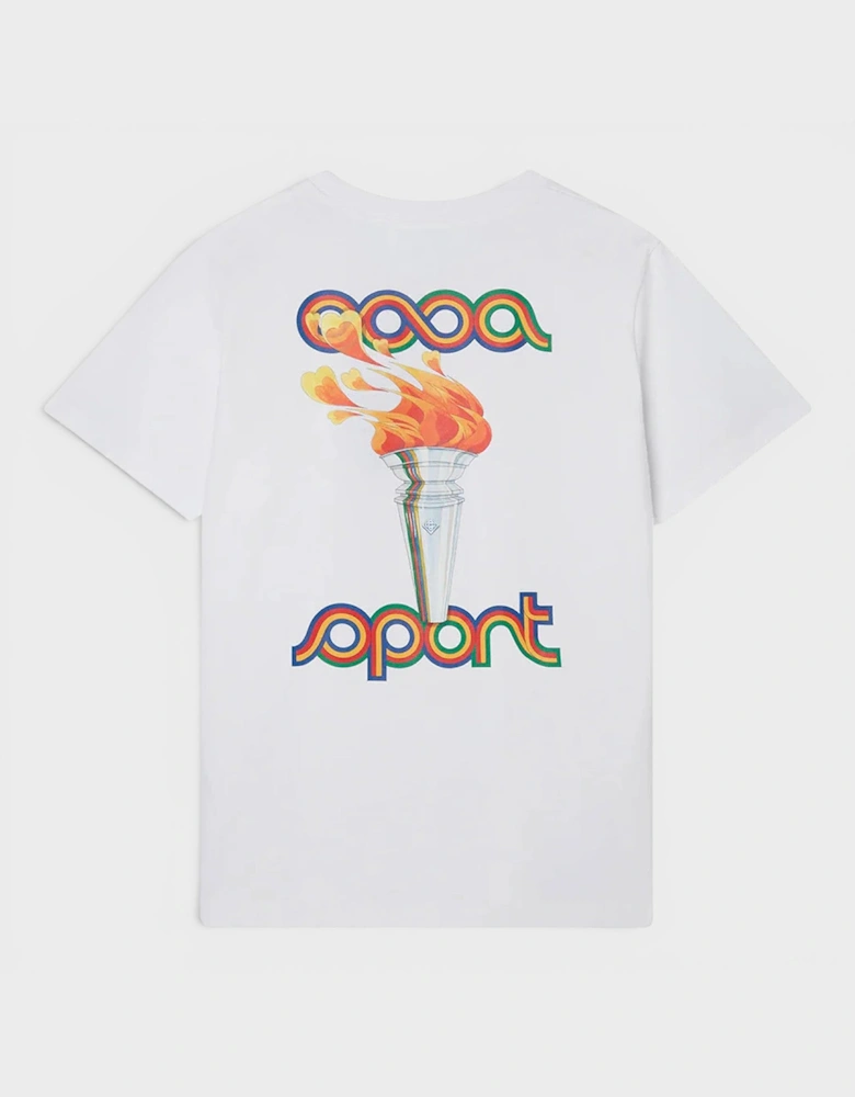 La Flamme Du Sport Printed T-Shirt White