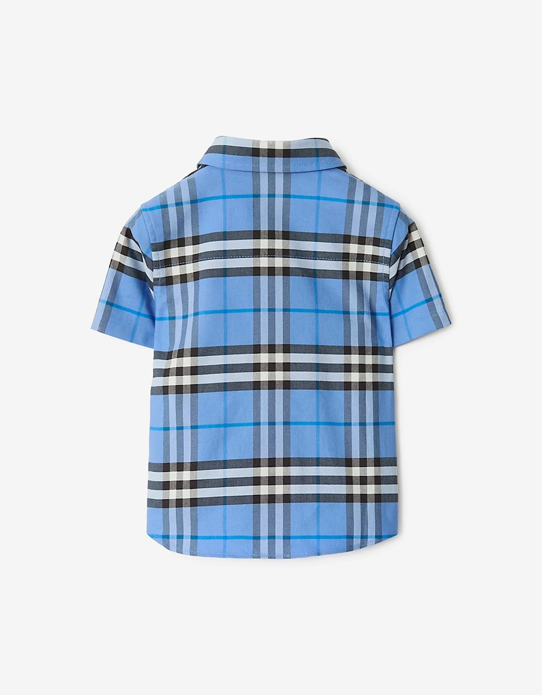 Burberry Baby Boys Mini Owen Check Oxford Shirt in Blue