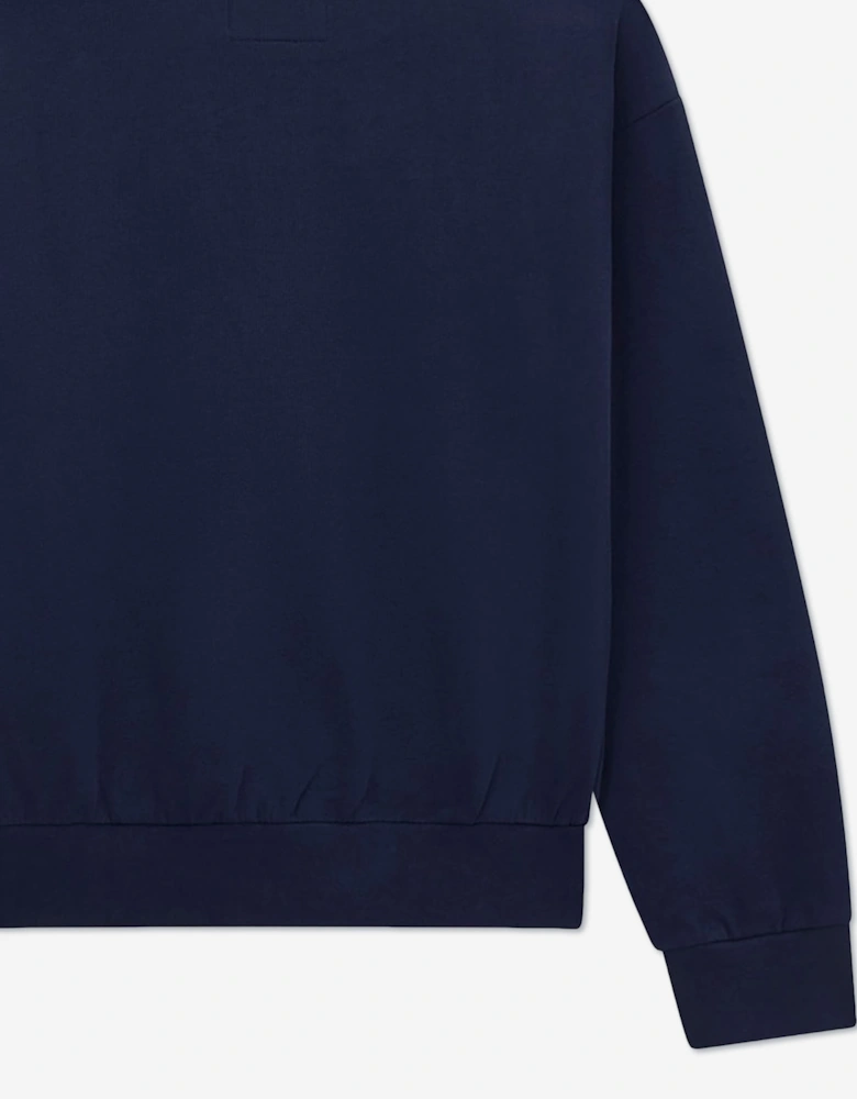 Guess Girls Bear Logo Oversized Sweatshirt in Navy