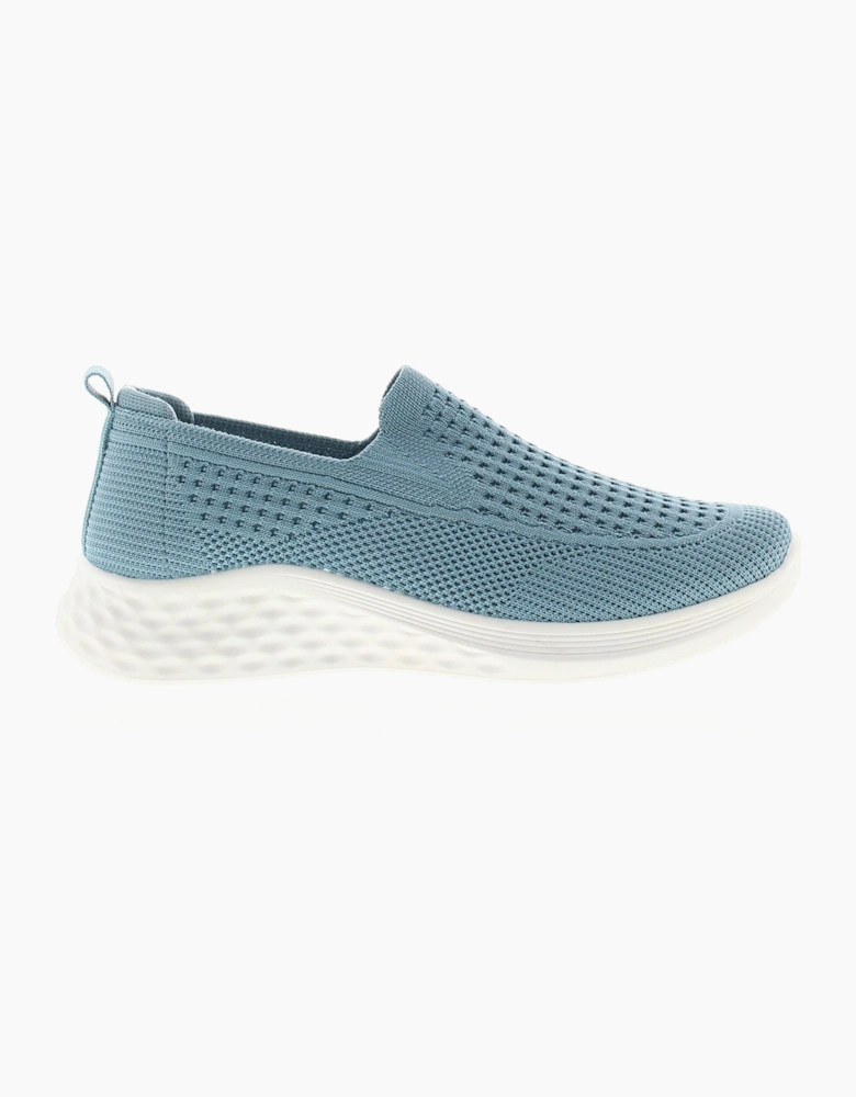 Focus Womens Lightweight Trainers Esme Slip On blue UK Size