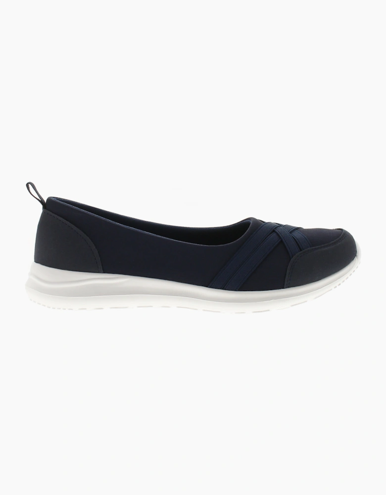 Platino Womens Flat Shoes Khloe Slip On navy UK Size