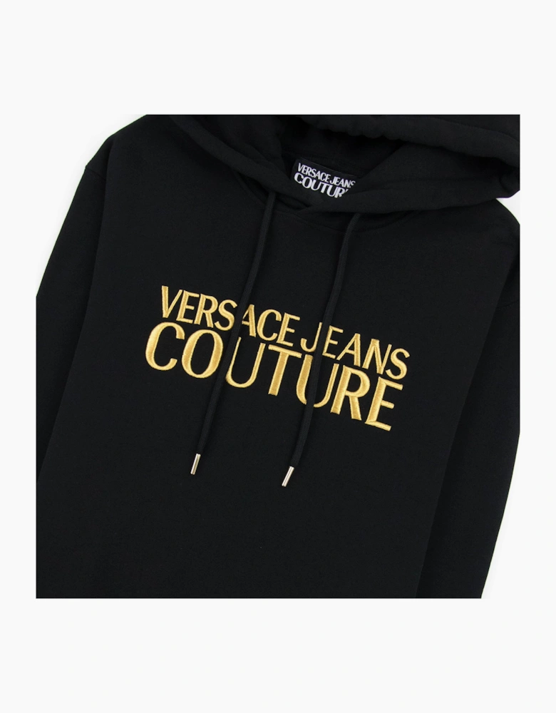 Versace Jeans Couture Gold Logo Hoody Black