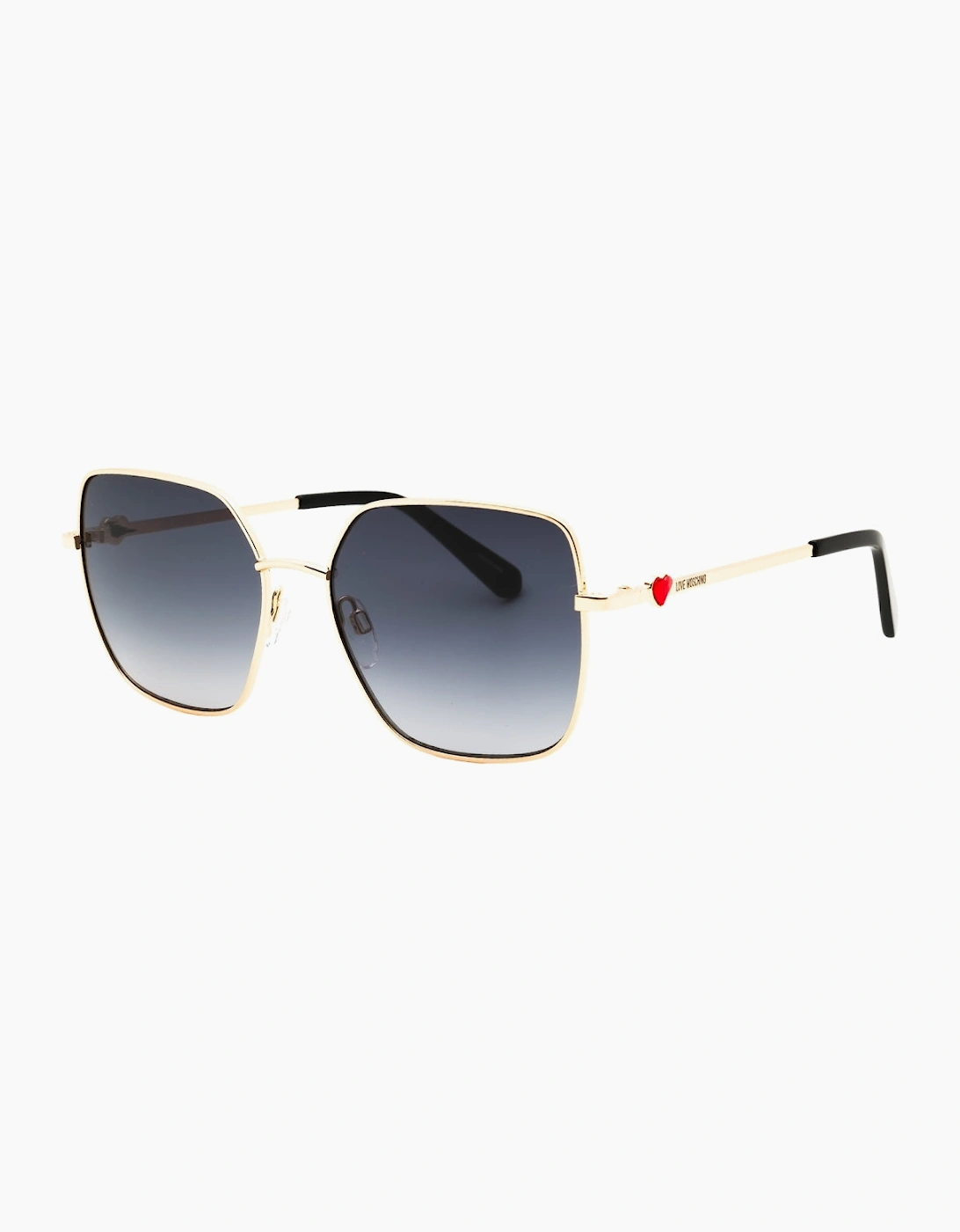 Love Moschino Rose Gold Small Heart Detail Sunglasses
