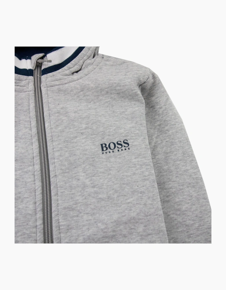 Hugo Boss Kids Hoody Side Logo Light Grey
