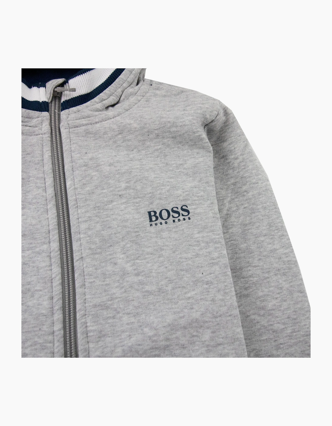Hugo Boss Kids Hoody Side Logo Light Grey