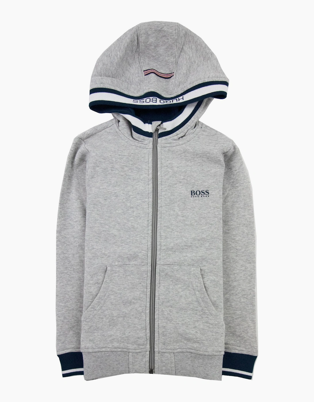 Hugo Boss Kids Hoody Side Logo Light Grey