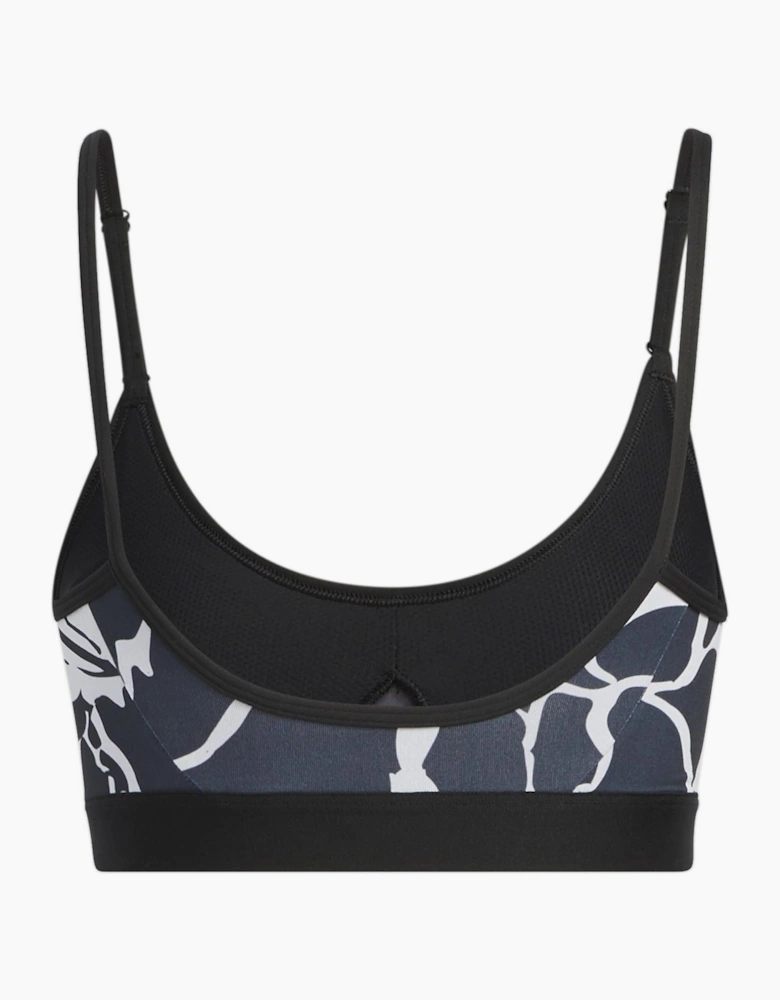 Womens Flower Print Low Impact Sports Bra