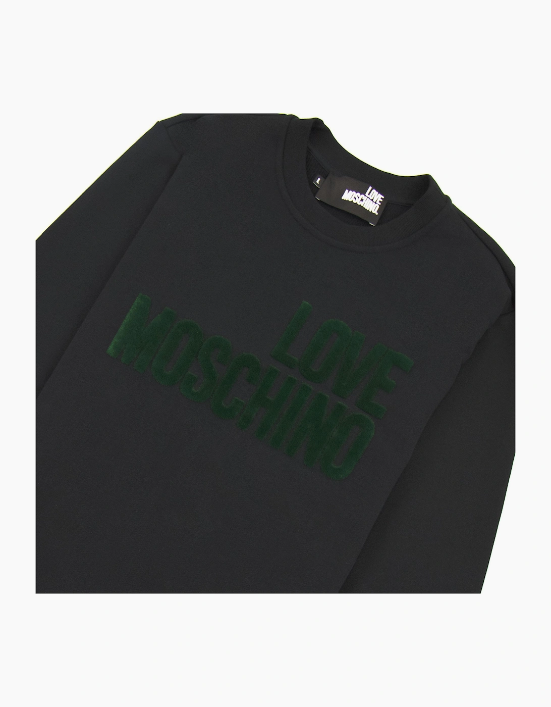 Love Moschino Grass Logo Sweatshirt Black