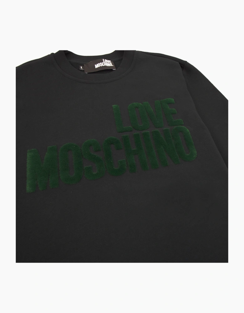 Love Moschino Grass Logo Sweatshirt Black