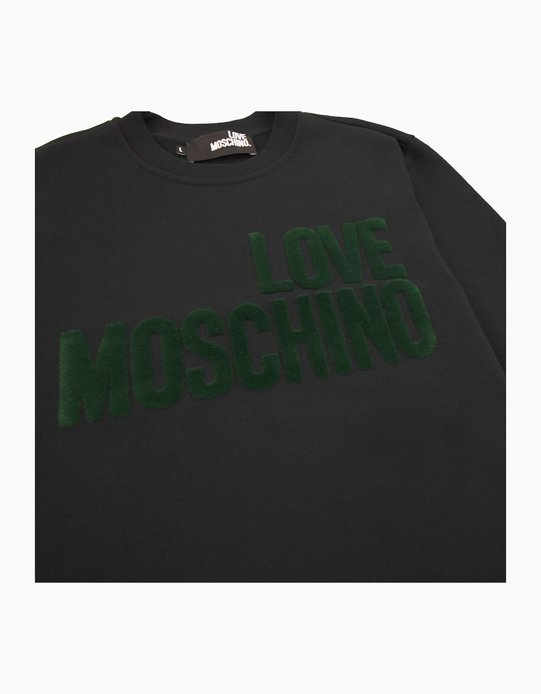 Love Moschino Grass Logo Sweatshirt Black