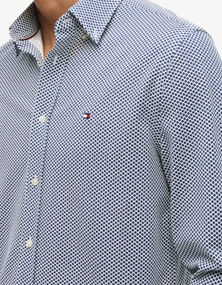 Tommy Hilfiger Knitted AOP RF Shirt OKA Ivory Petal/Preppy Navy