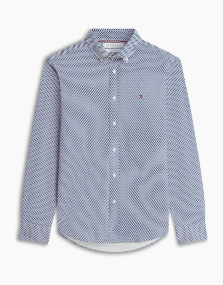 Tommy Hilfiger Knitted AOP RF Shirt OKA Ivory Petal/Preppy Navy