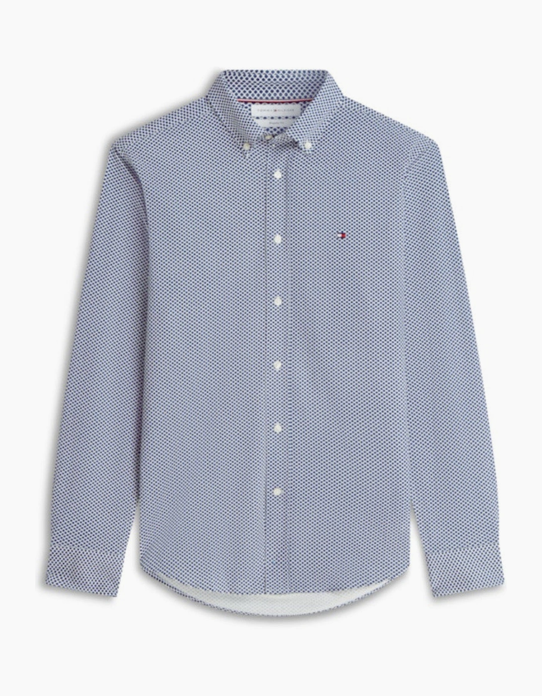 Tommy Hilfiger Knitted AOP RF Shirt OKA Ivory Petal/Preppy Navy, 3 of 2