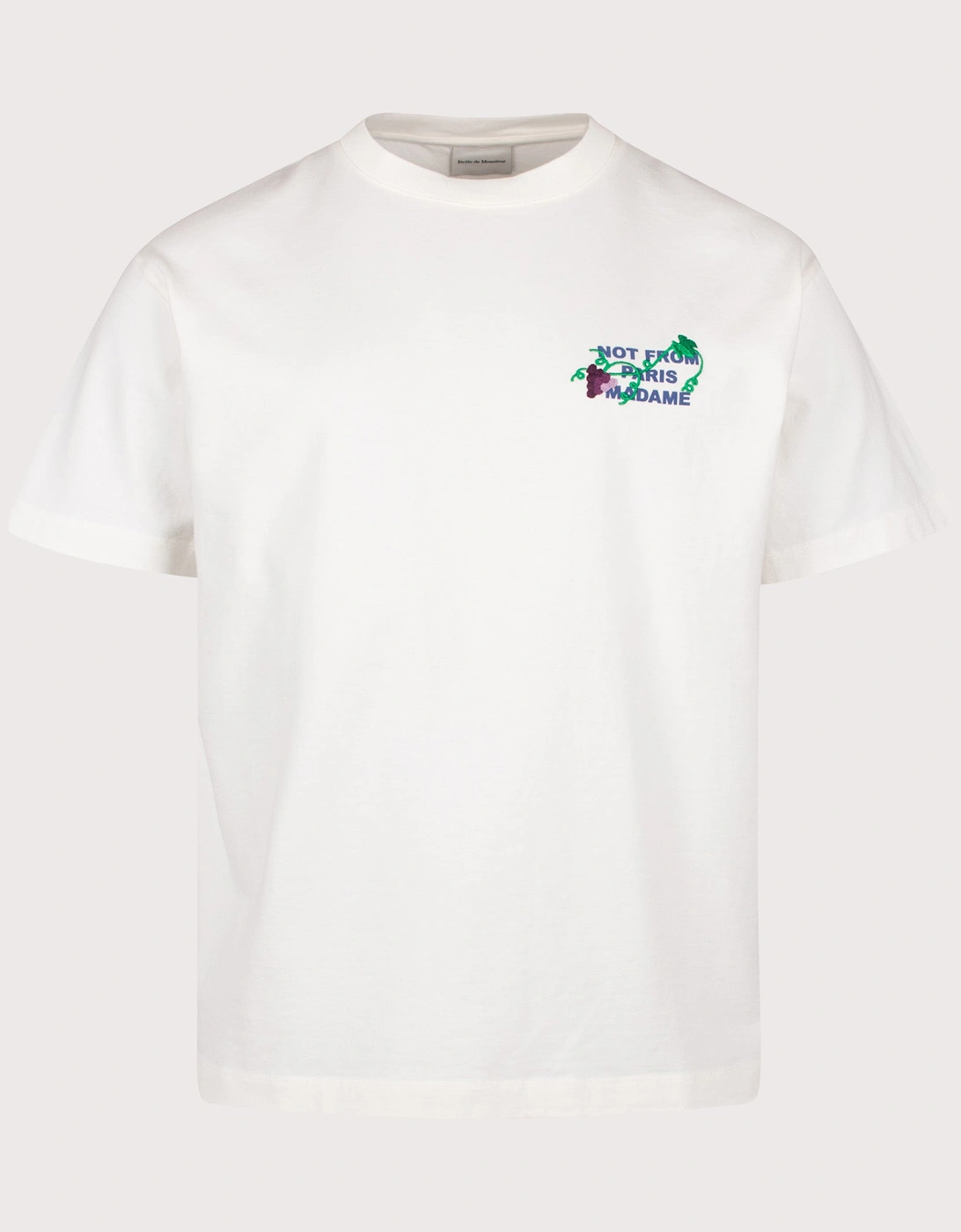Relaxed Fit Vine Embroidered Slogan T-shirt